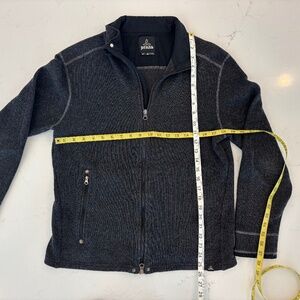 PRANA Wool Gray Zippered Sweater